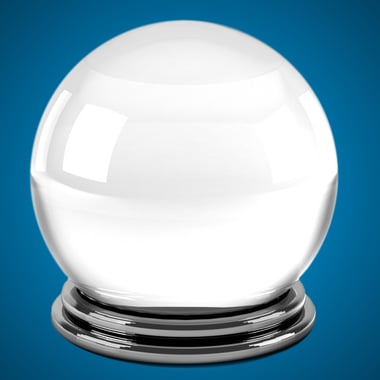Magic crystal ball isolated over a white background
